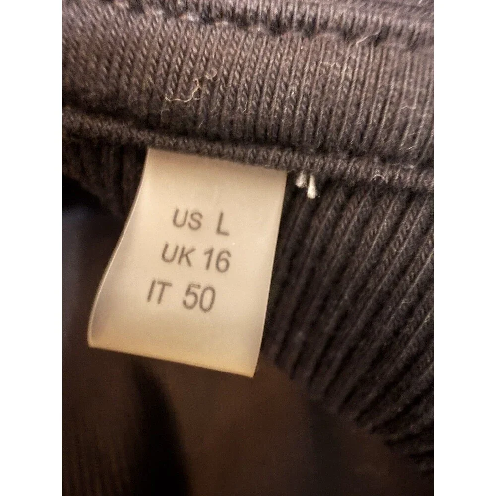 Elie Tahari Black Rib-Knit V-Neck Button Front Cardigan Sweater Women’s L